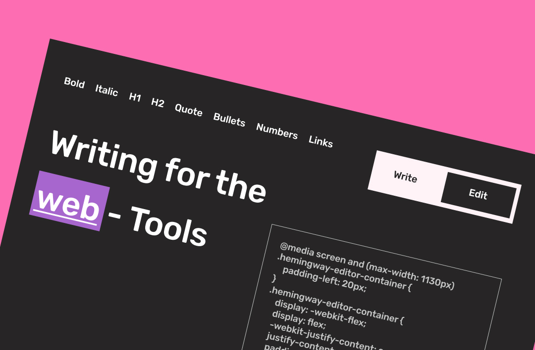 The perfect toolkit for writing for the web