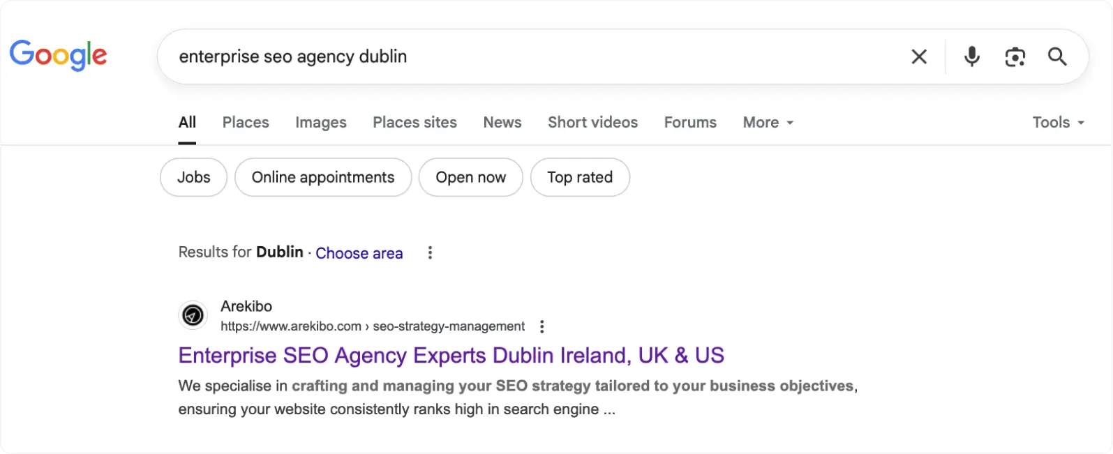 Arekibo - SEO Rankings - Enterprise SEO Agency