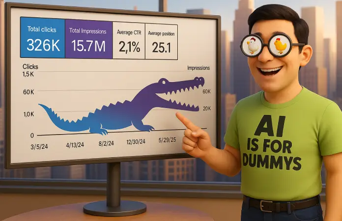 Google Analytics - Crocodile Jaws effect