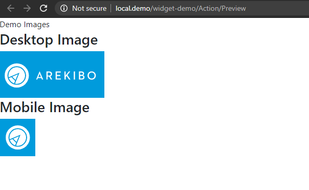 Sitefinity - Example of desktop and mobile images