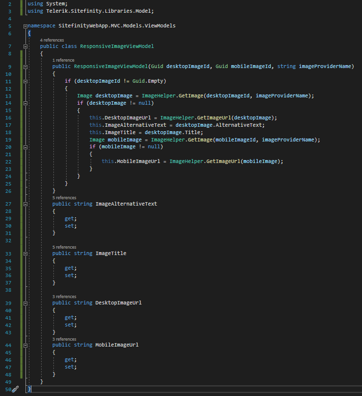 Sitefinity - frontend view properties referencing the selected image GUID’s