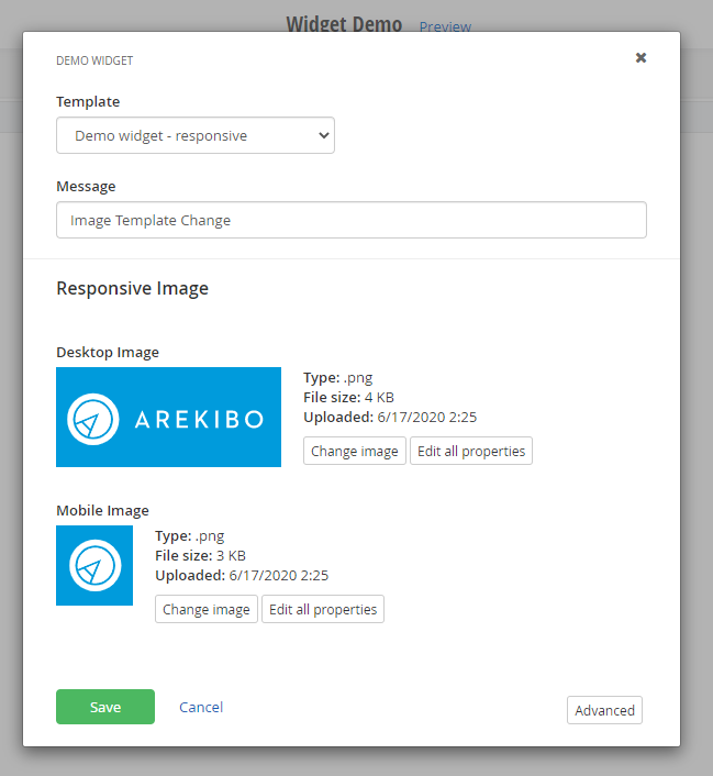 Sitefinity - Widget designer interface