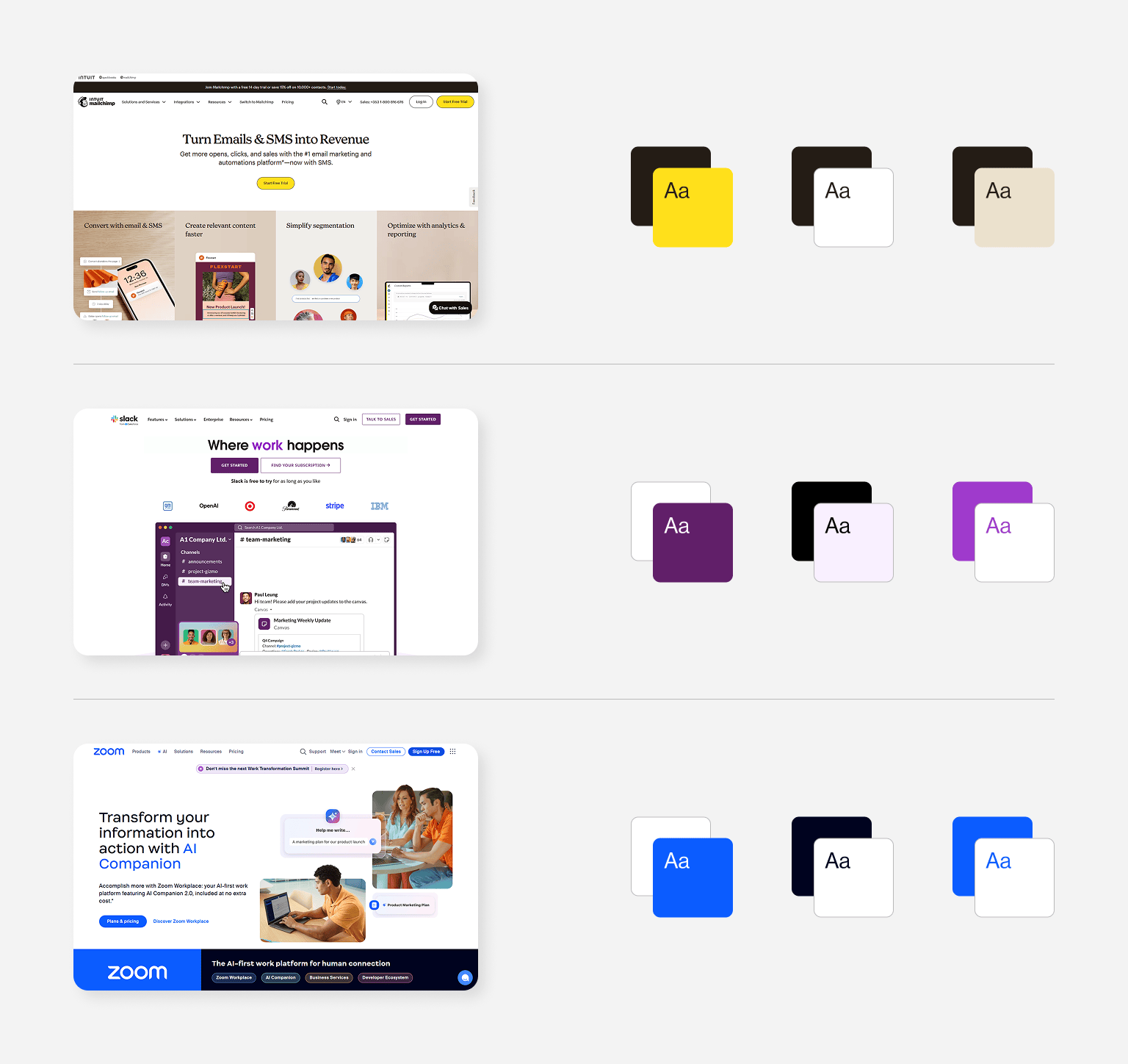 On page examples